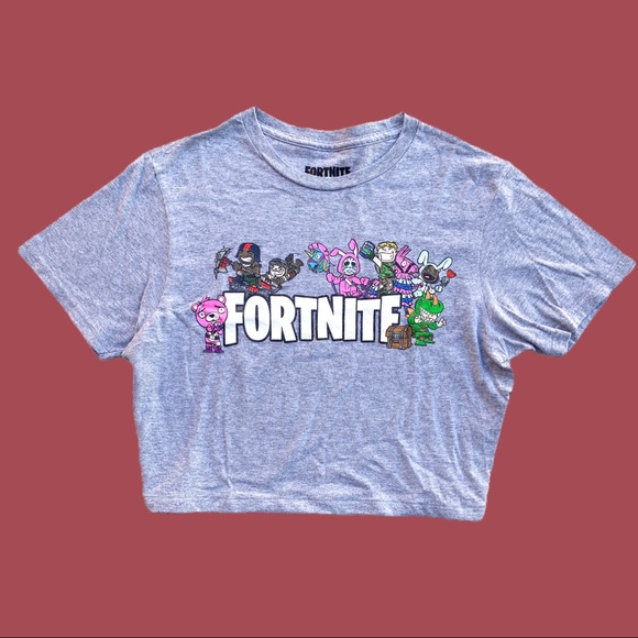 Fortnite Spell Out Graphic Tee Crop Top 